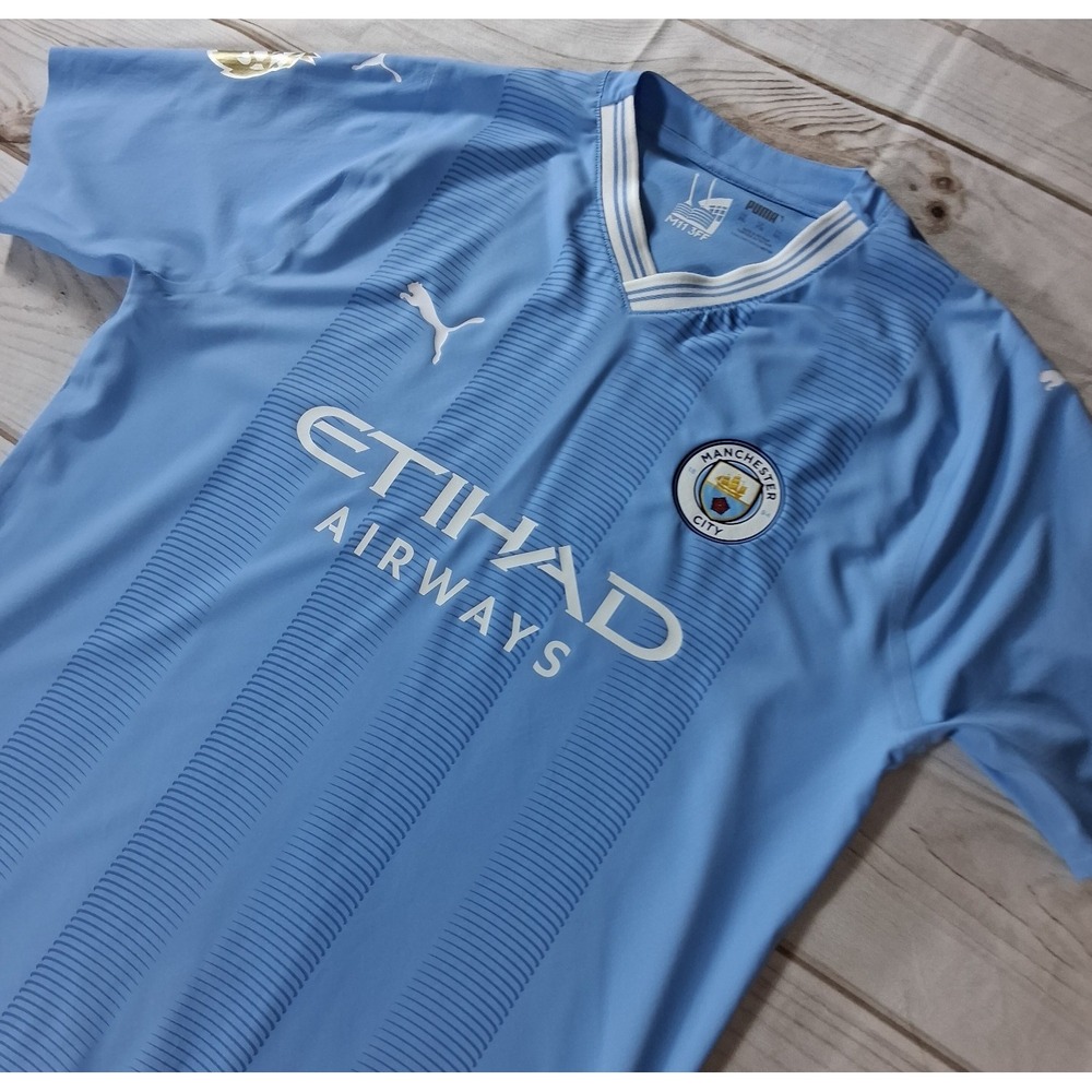 Puma Manchester City 2021-22 Home Jersey Men's 2XL Sky Blue Premier League Shirt